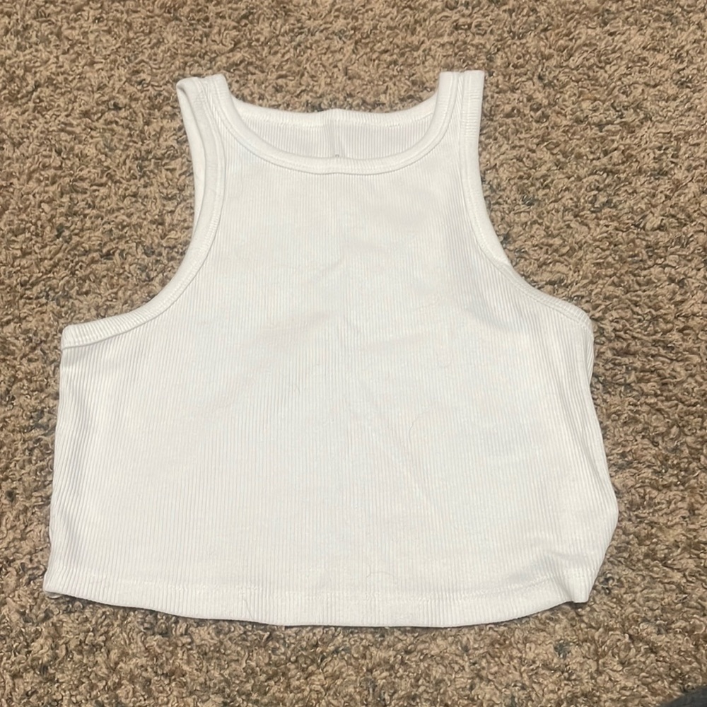 white crop top
